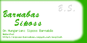 barnabas siposs business card