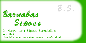 barnabas siposs business card